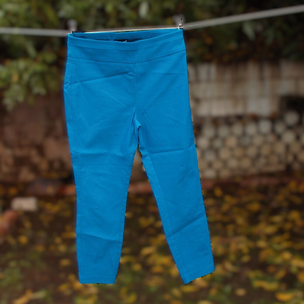 New York & Company Whitney Pull-On Pant Blue L